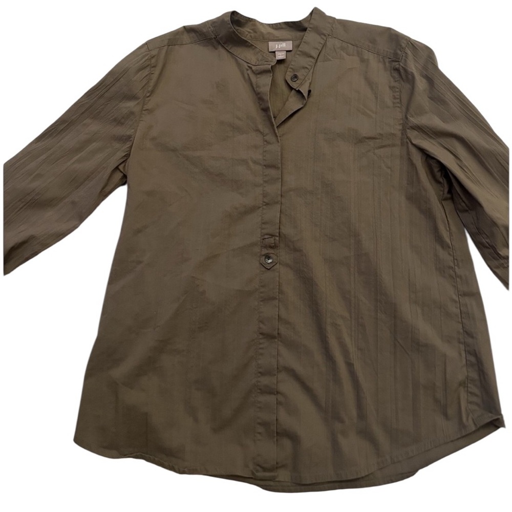 J.Jill Moss Green Button Up Women's Blouse